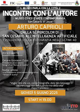 L’arte fotografica di arturo caprioli nel museo civico di san cesario di lecce
